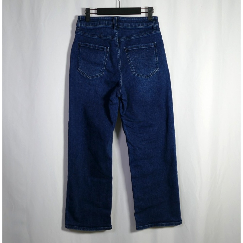 Quince Womens Organic Cotton High Rise Wide Leg Jeans Size 28 Stretch Dark Wash - Picture 3 of 11